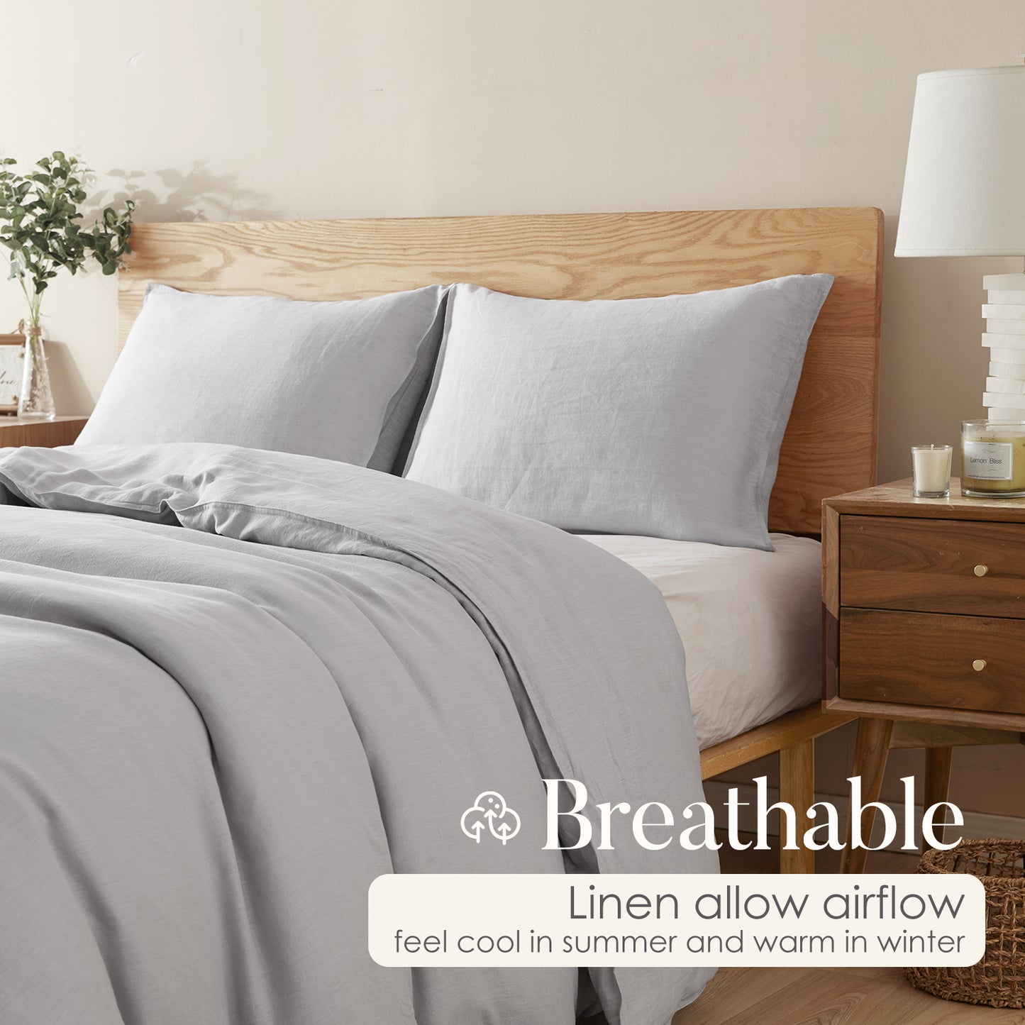 100% Linen Duvet Cover Set