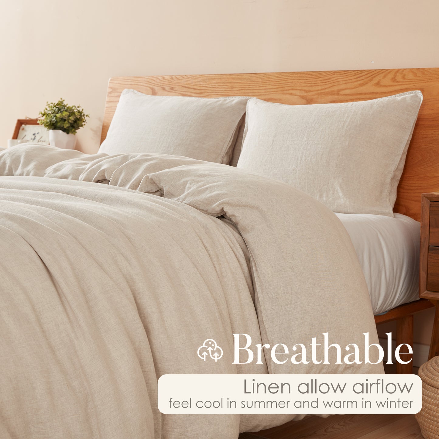 100% Linen Duvet Cover Set