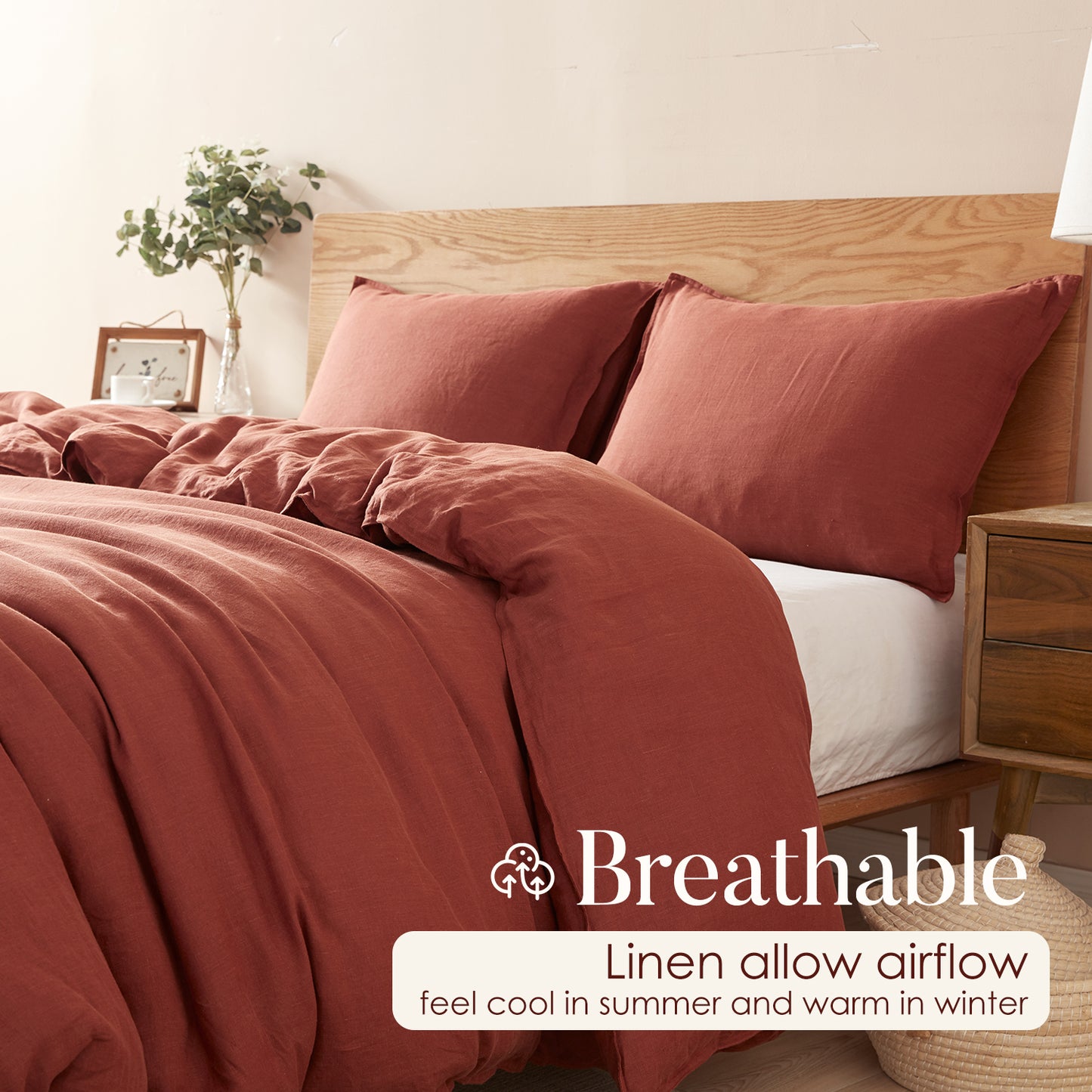 100% Linen Duvet Cover Set