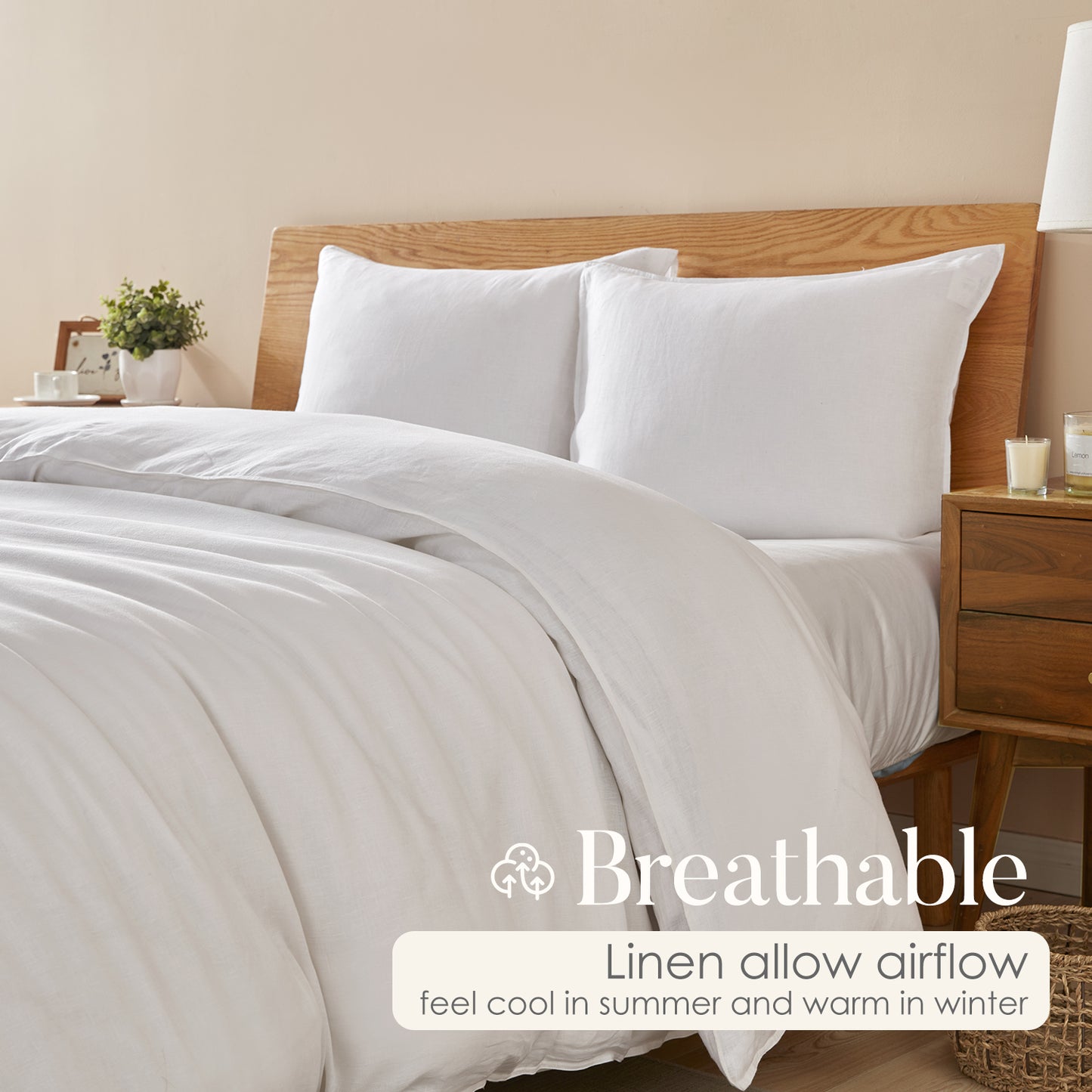100% Linen Duvet Cover Set