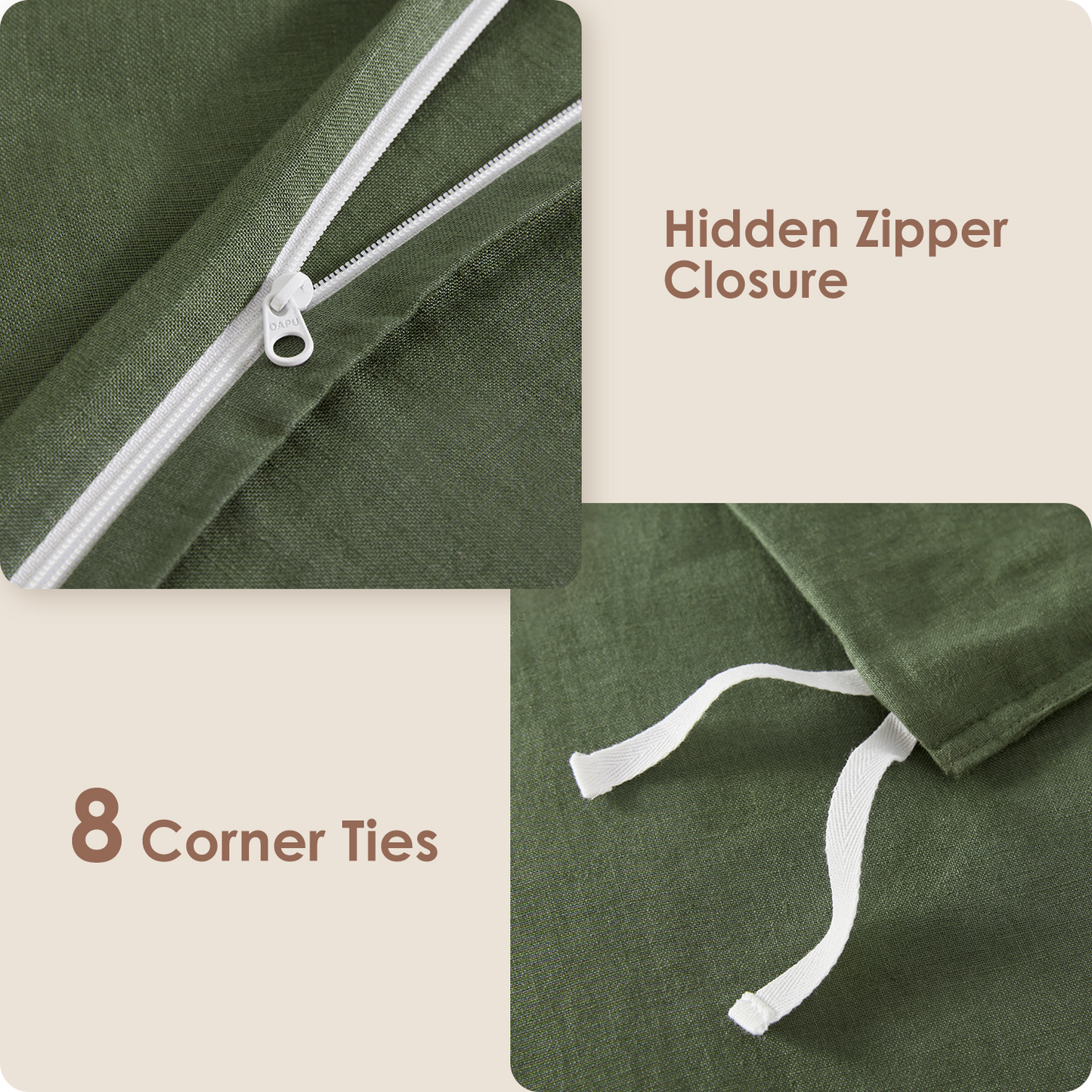 100% Linen Duvet Cover Set
