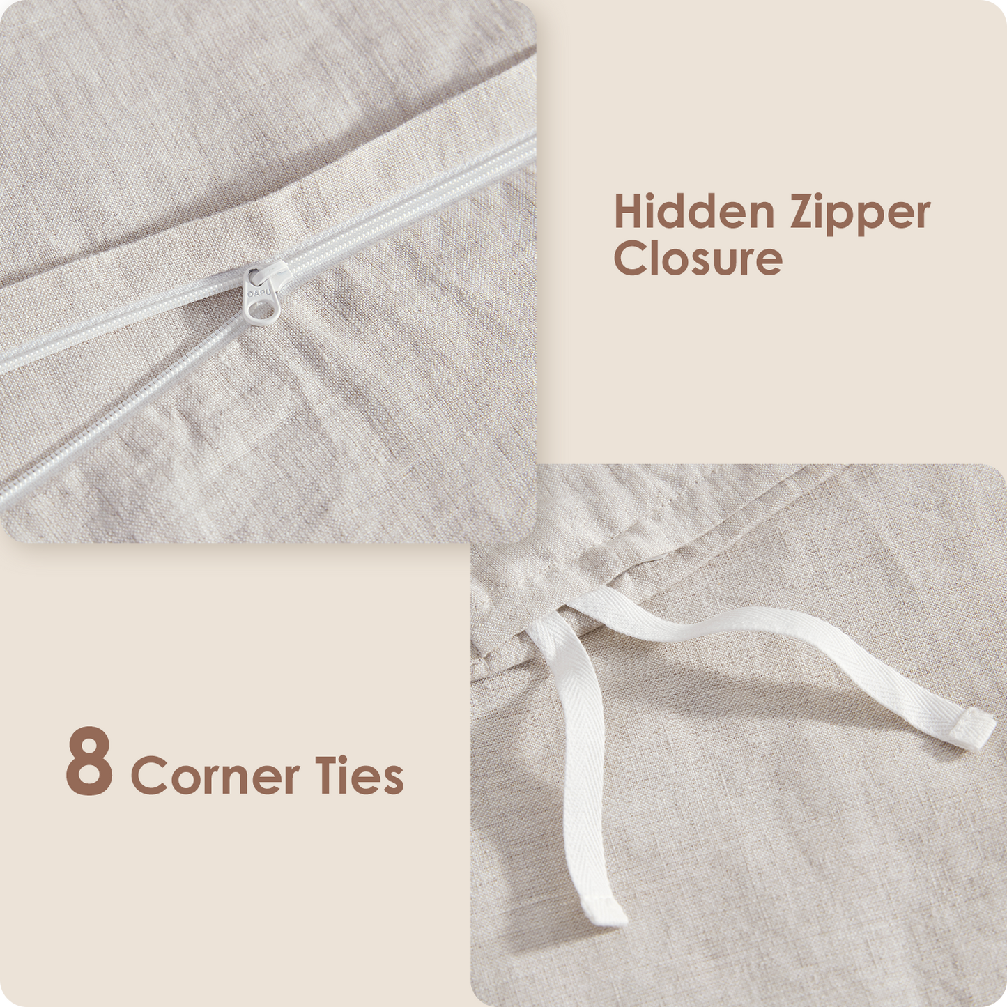 100% Linen Duvet Cover Set