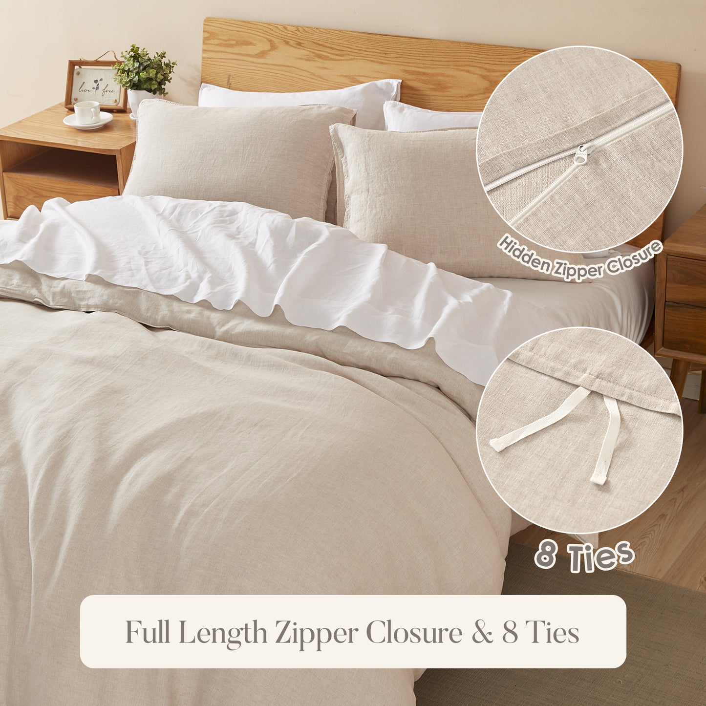 100% Linen Duvet Cover Set