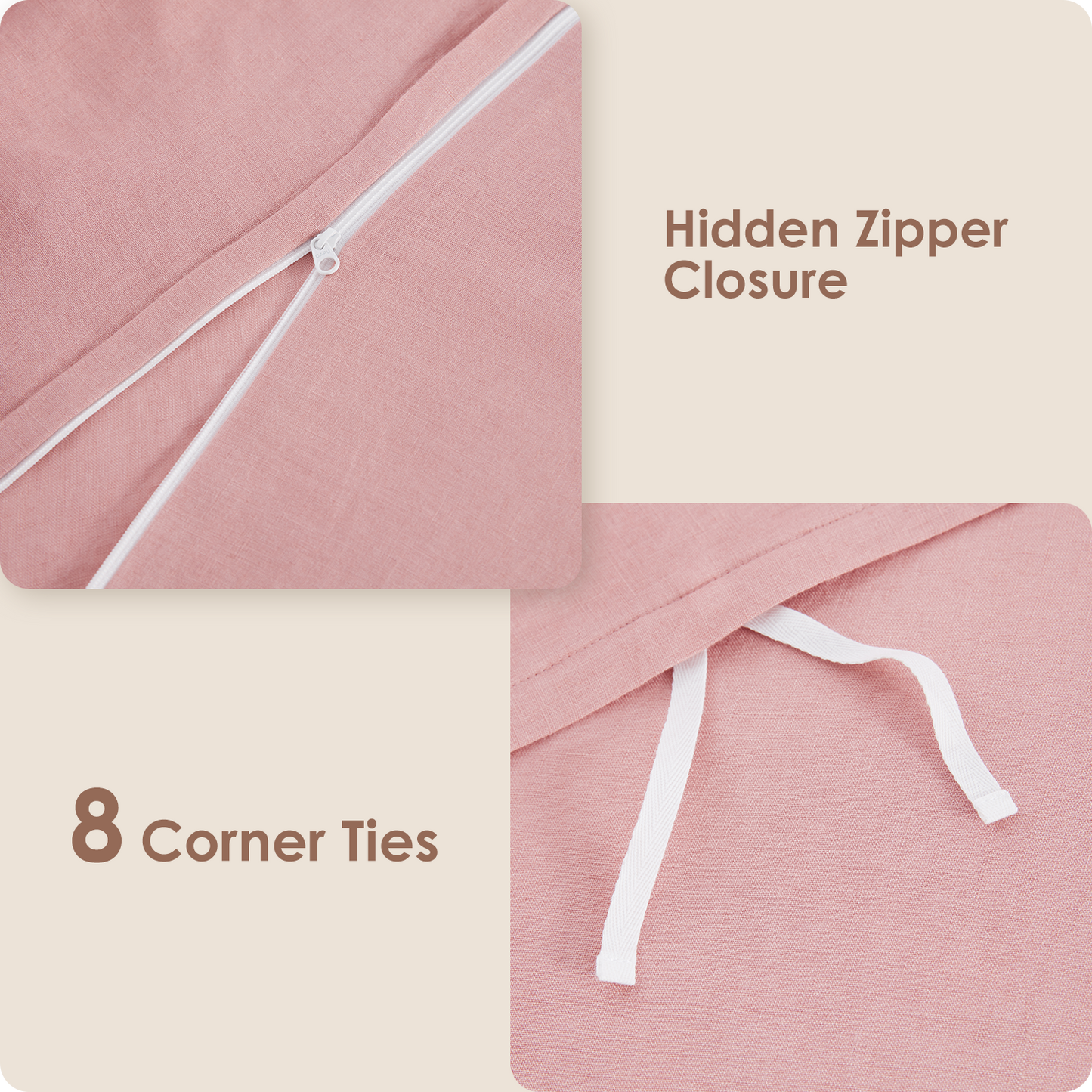 100% Linen Duvet Cover Set