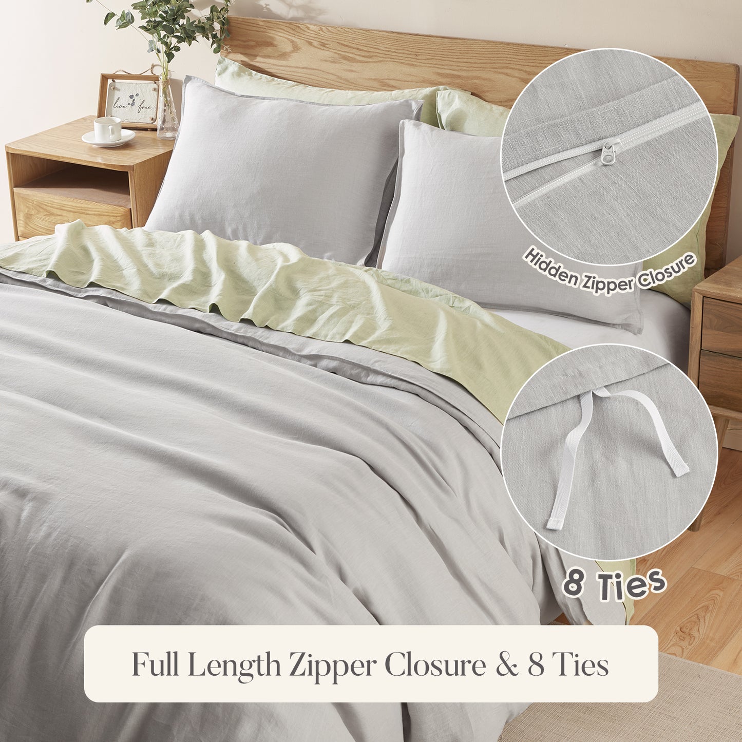 100% Linen Duvet Cover Set