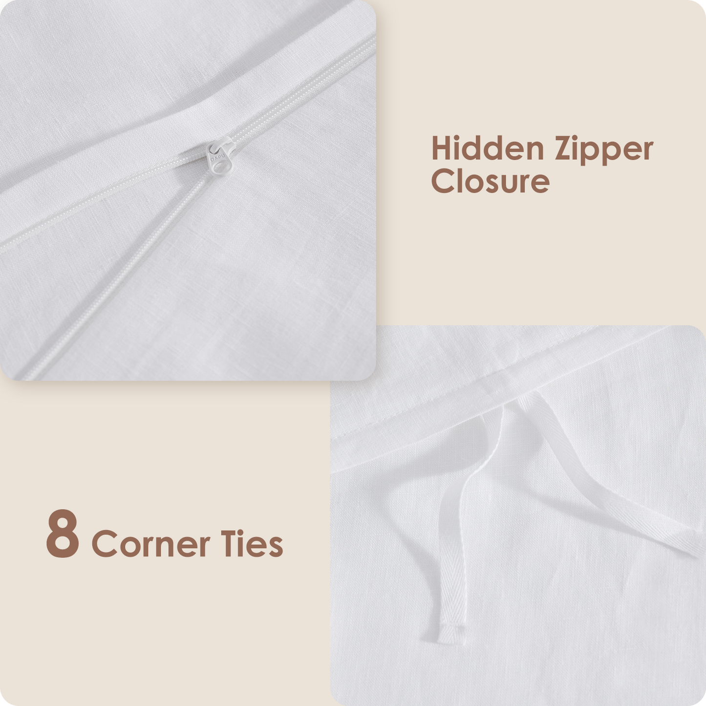 100% Linen Duvet Cover Set