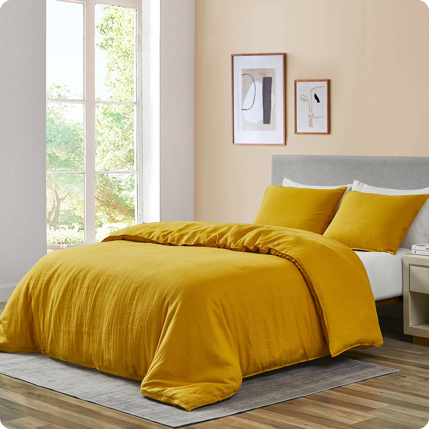 100% Linen Duvet Cover Set