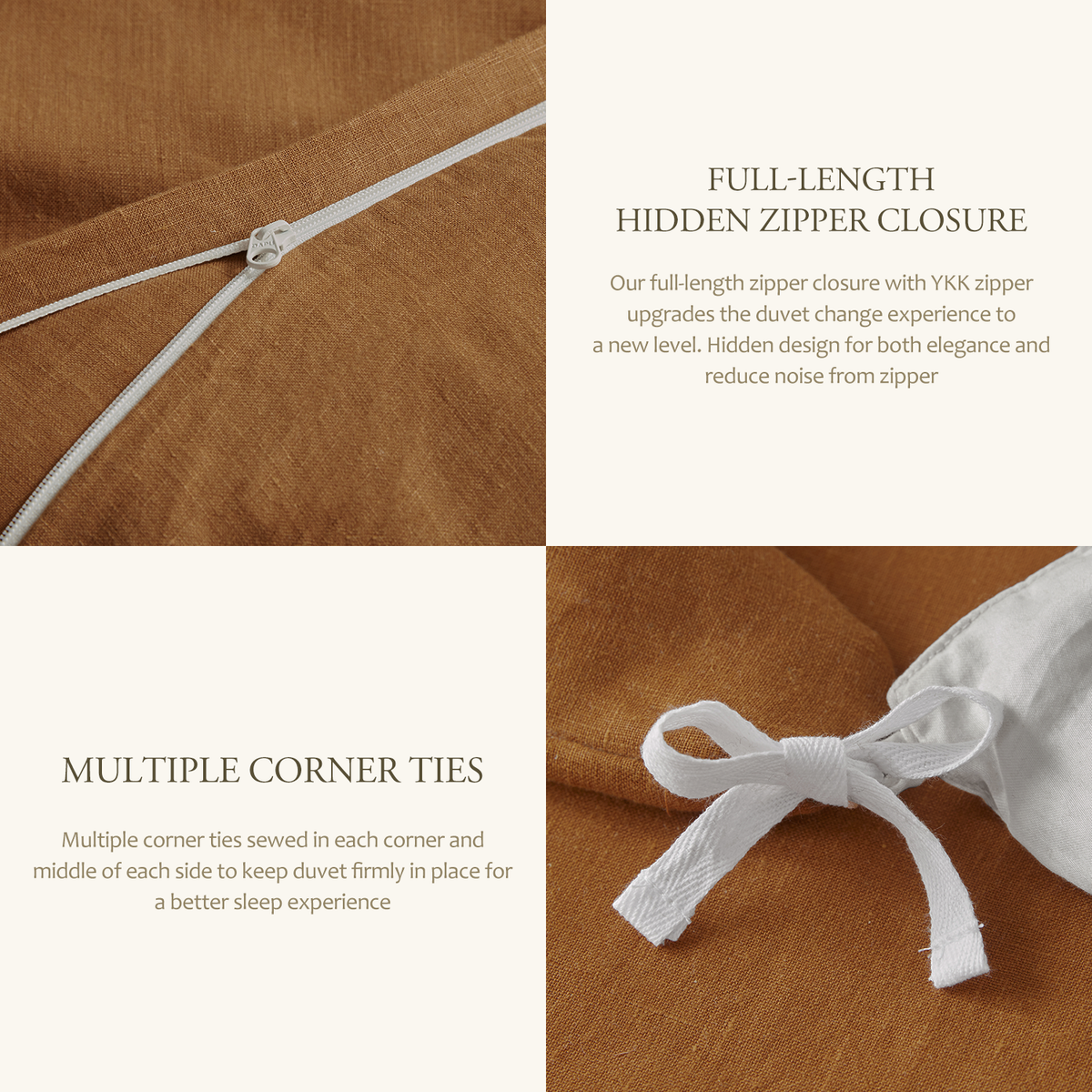 100% Linen Duvet Cover Set