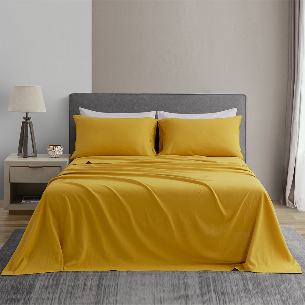 Linen Cotton Blend Sheet Set