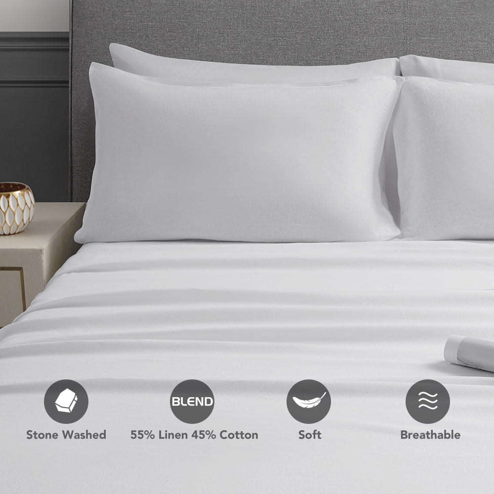 Linen Cotton Blend Sheet Set
