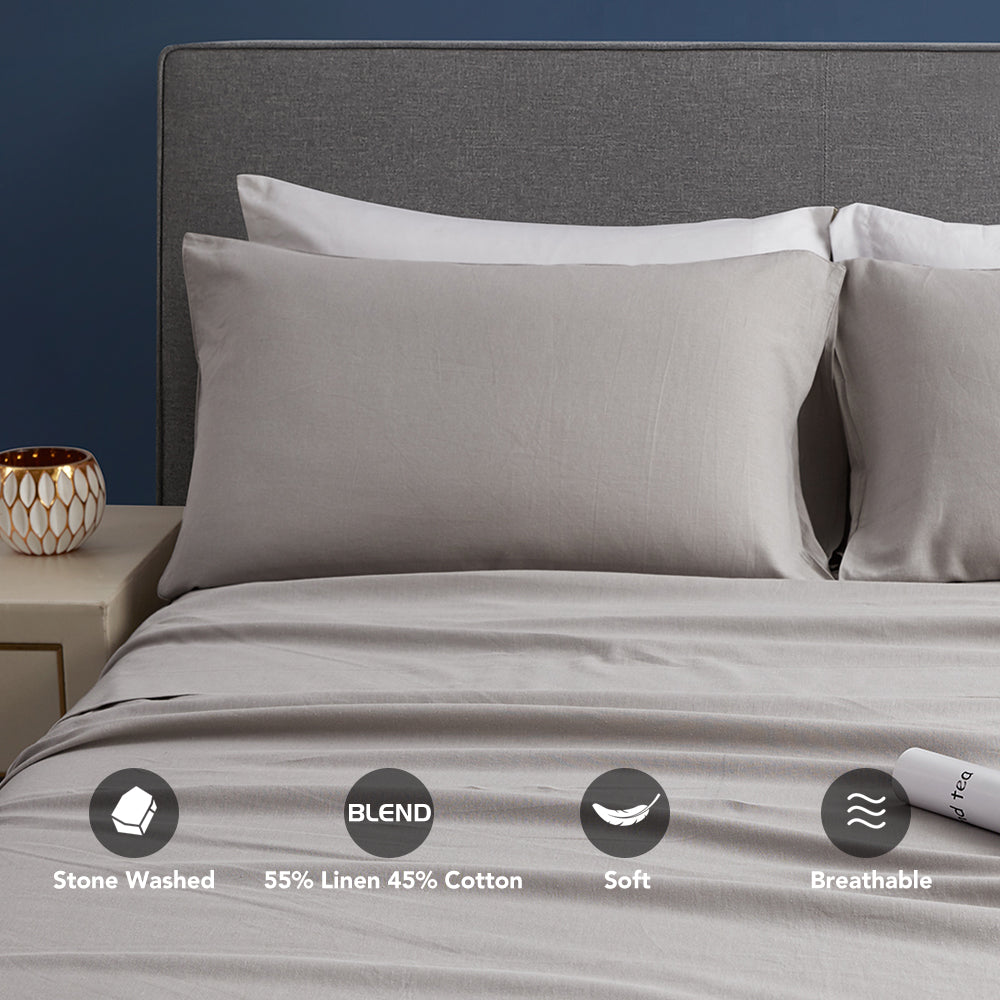 Linen Cotton Blend Sheet Set