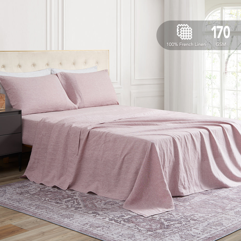 100% Yarn-dyed Linen Sheet Set