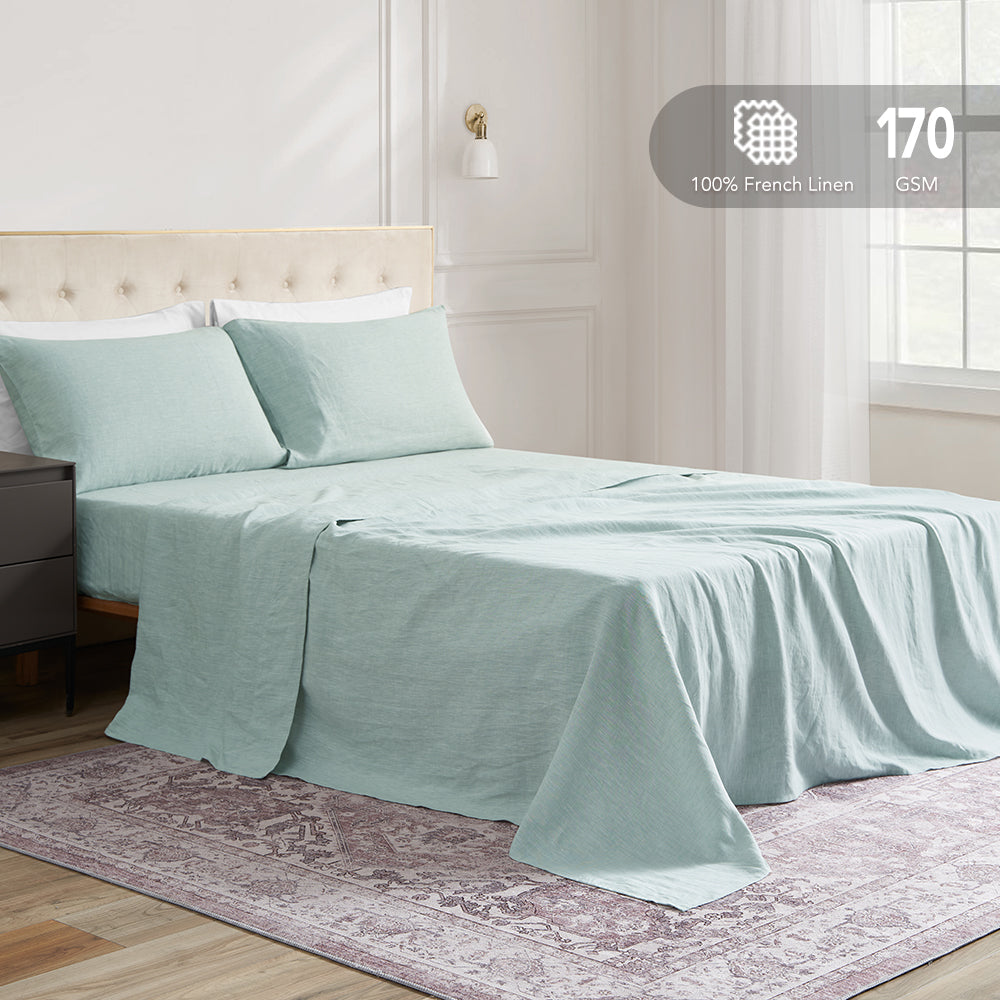100% Yarn-dyed Linen Sheet Set