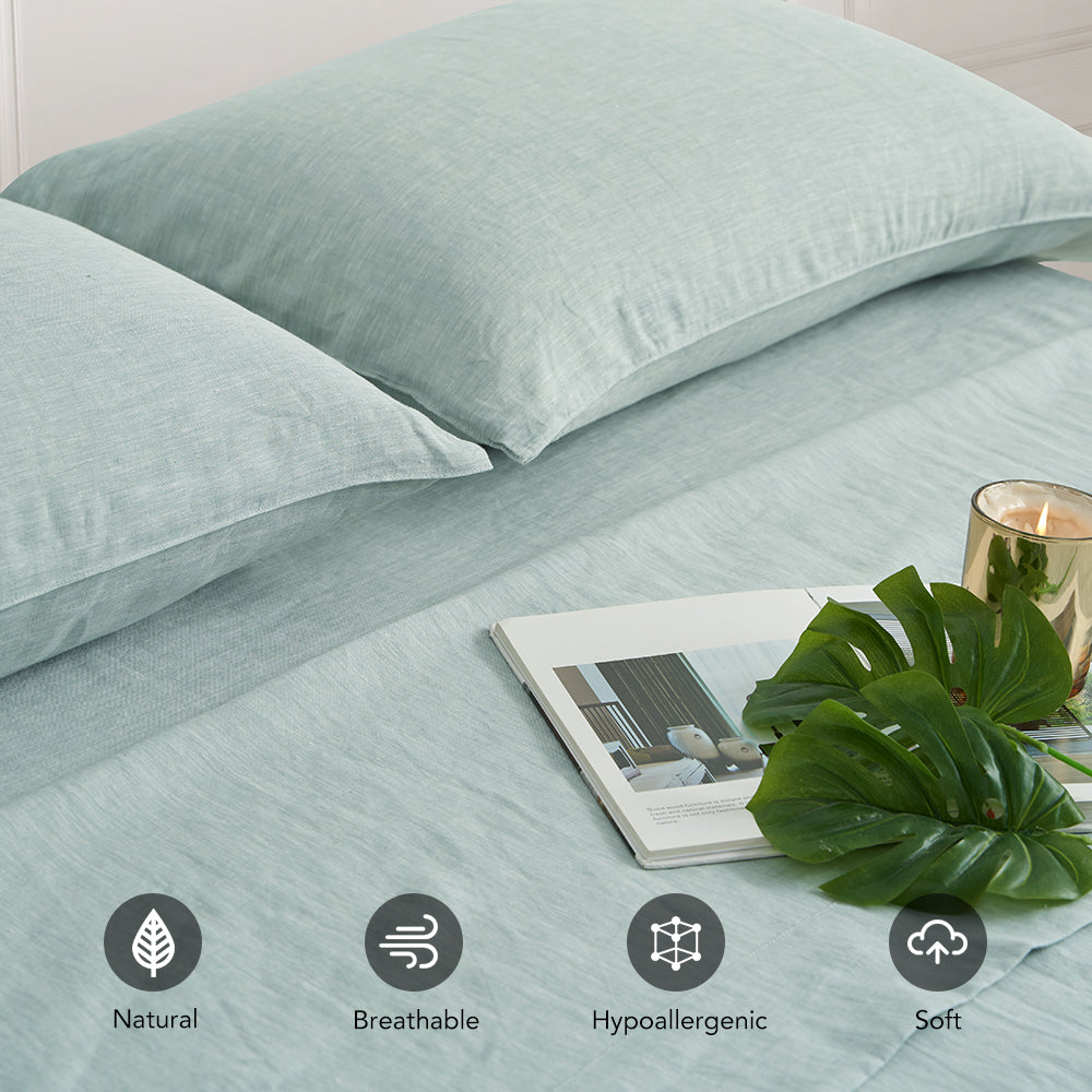 100% Yarn-dyed Linen Sheet Set