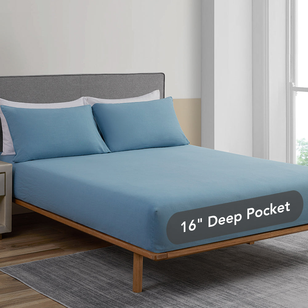 Linen Cotton Blend Sheet Set