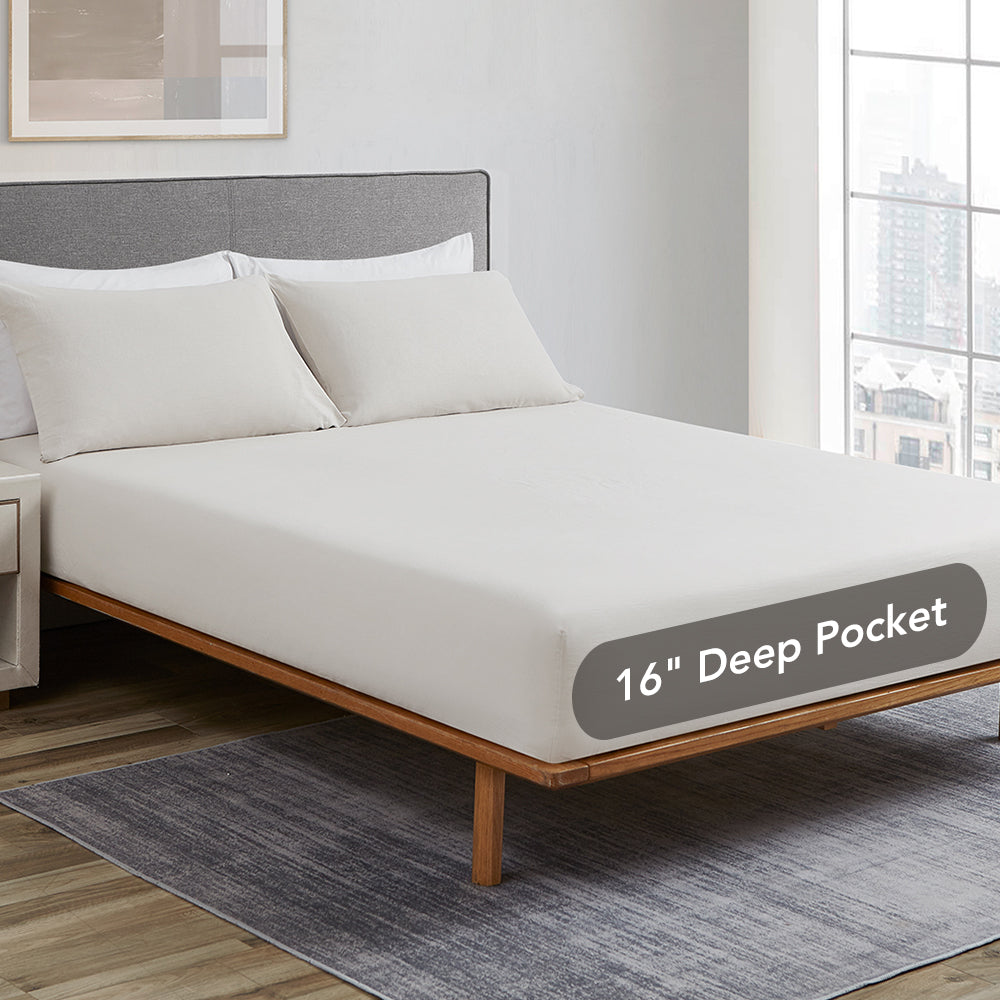 Linen Cotton Blend Sheet Set