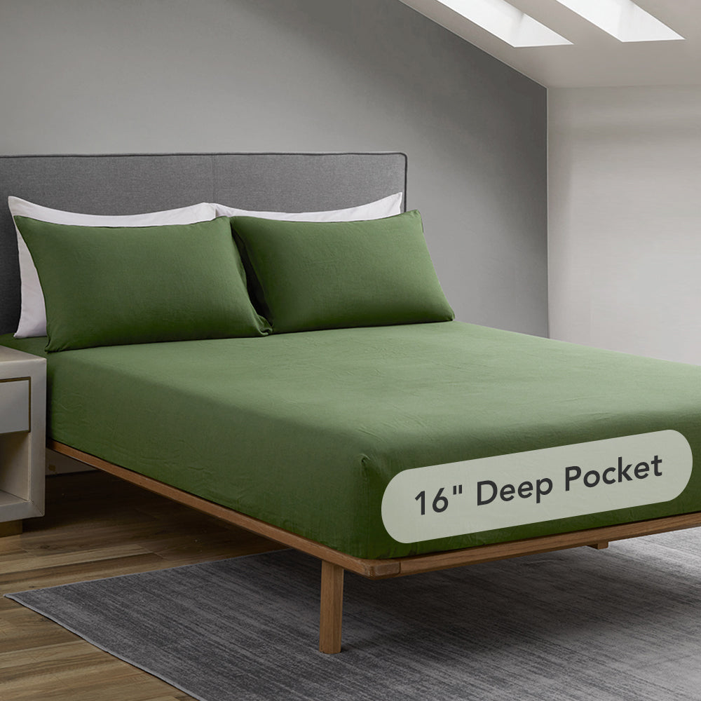 Linen Cotton Blend Sheet Set