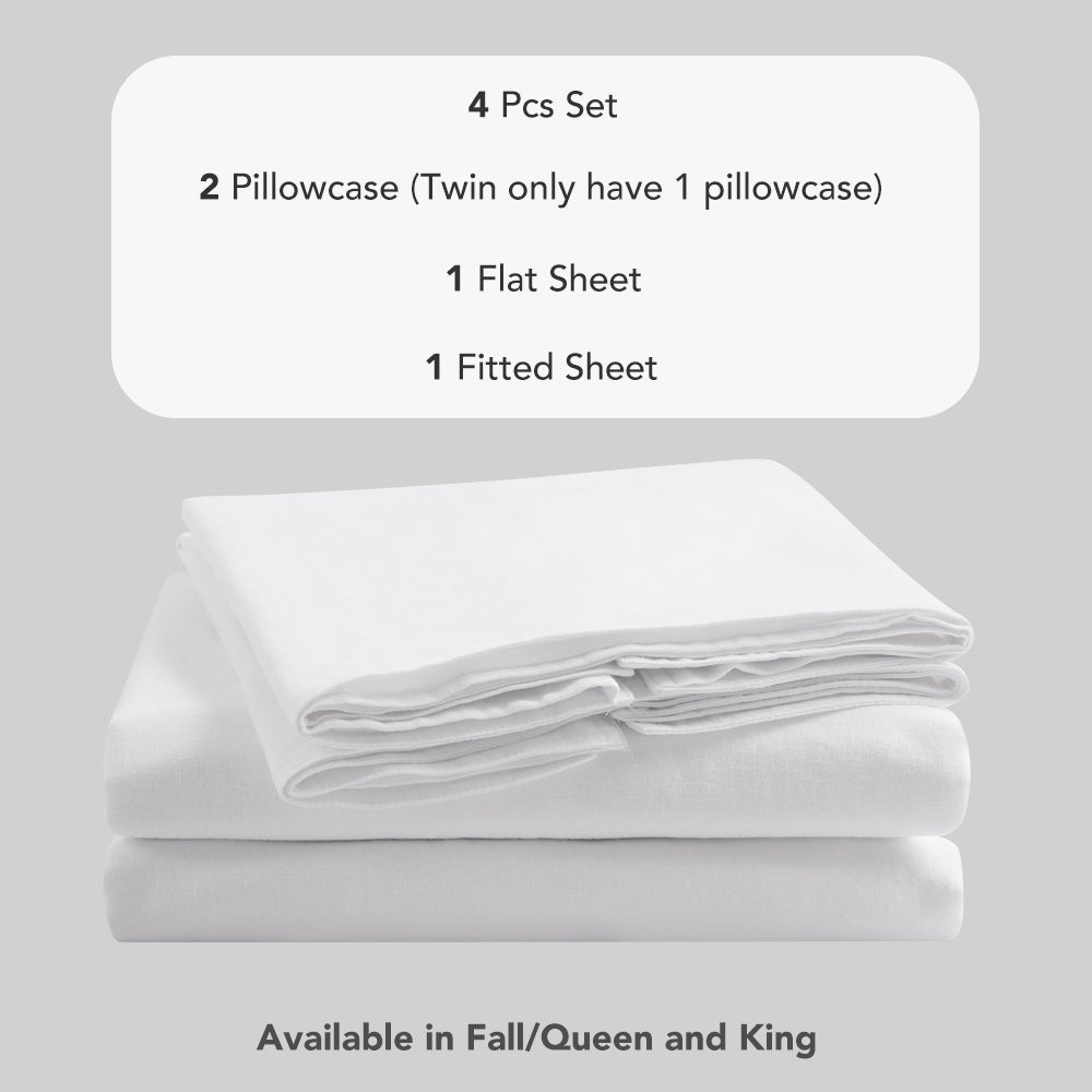 Linen Cotton Blend Sheet Set