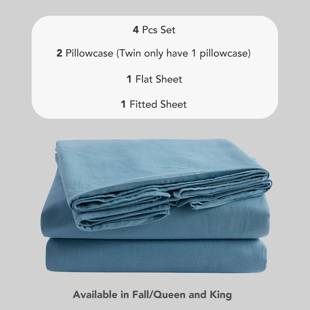 Linen Cotton Blend Sheet Set