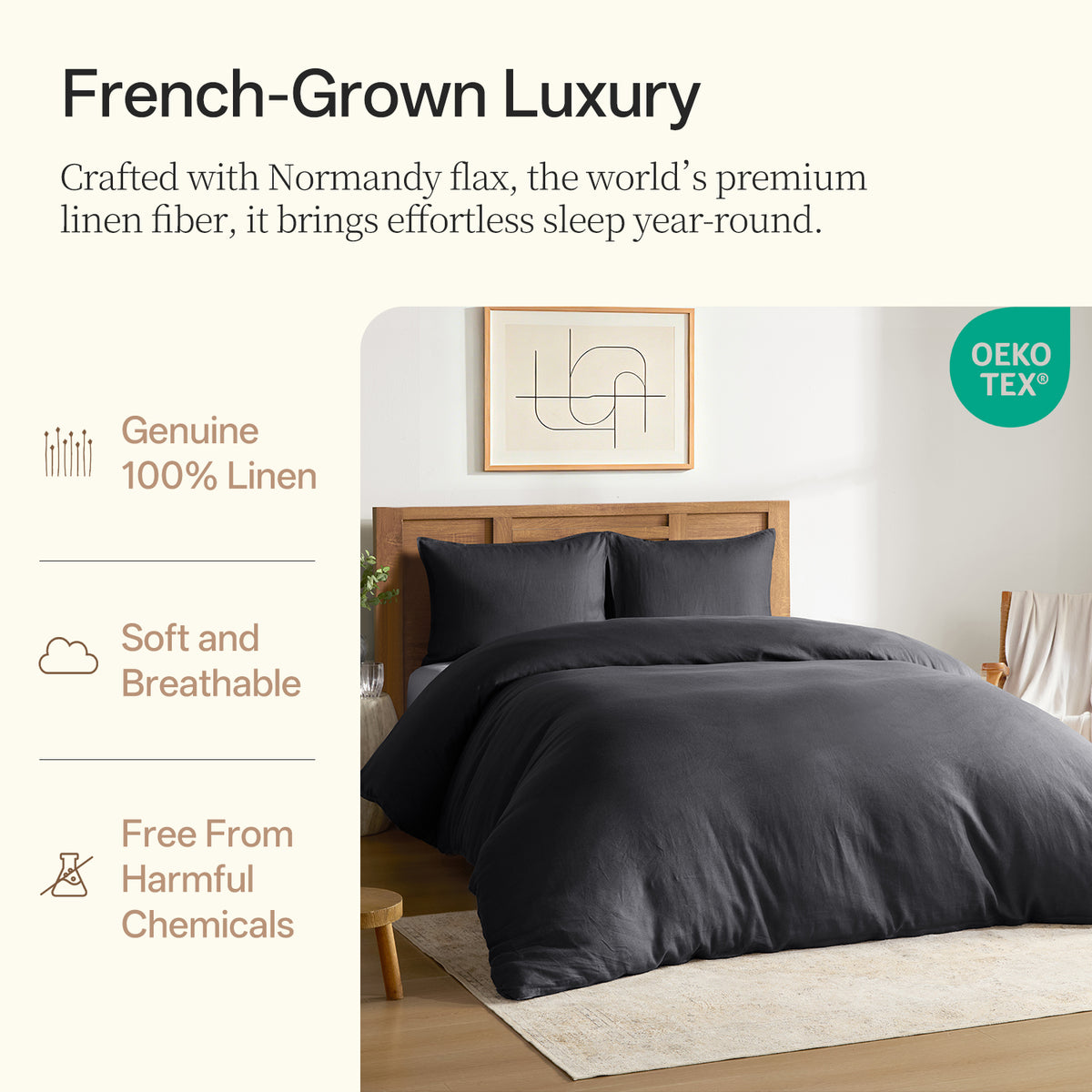 100% Linen Duvet Cover Set