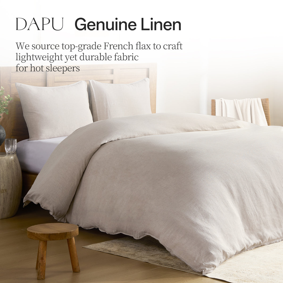 100% Linen Duvet Cover Set