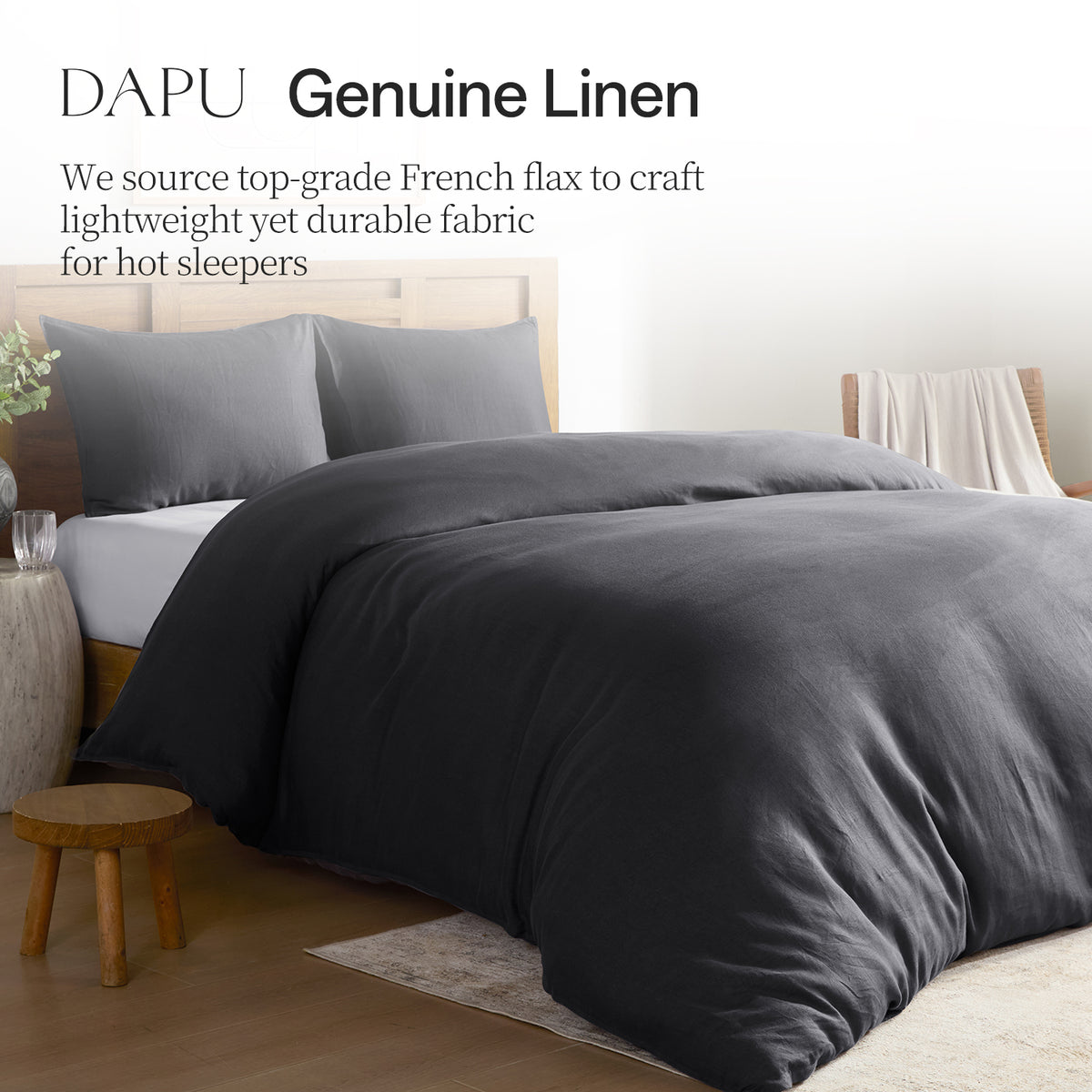 100% Linen Duvet Cover Set