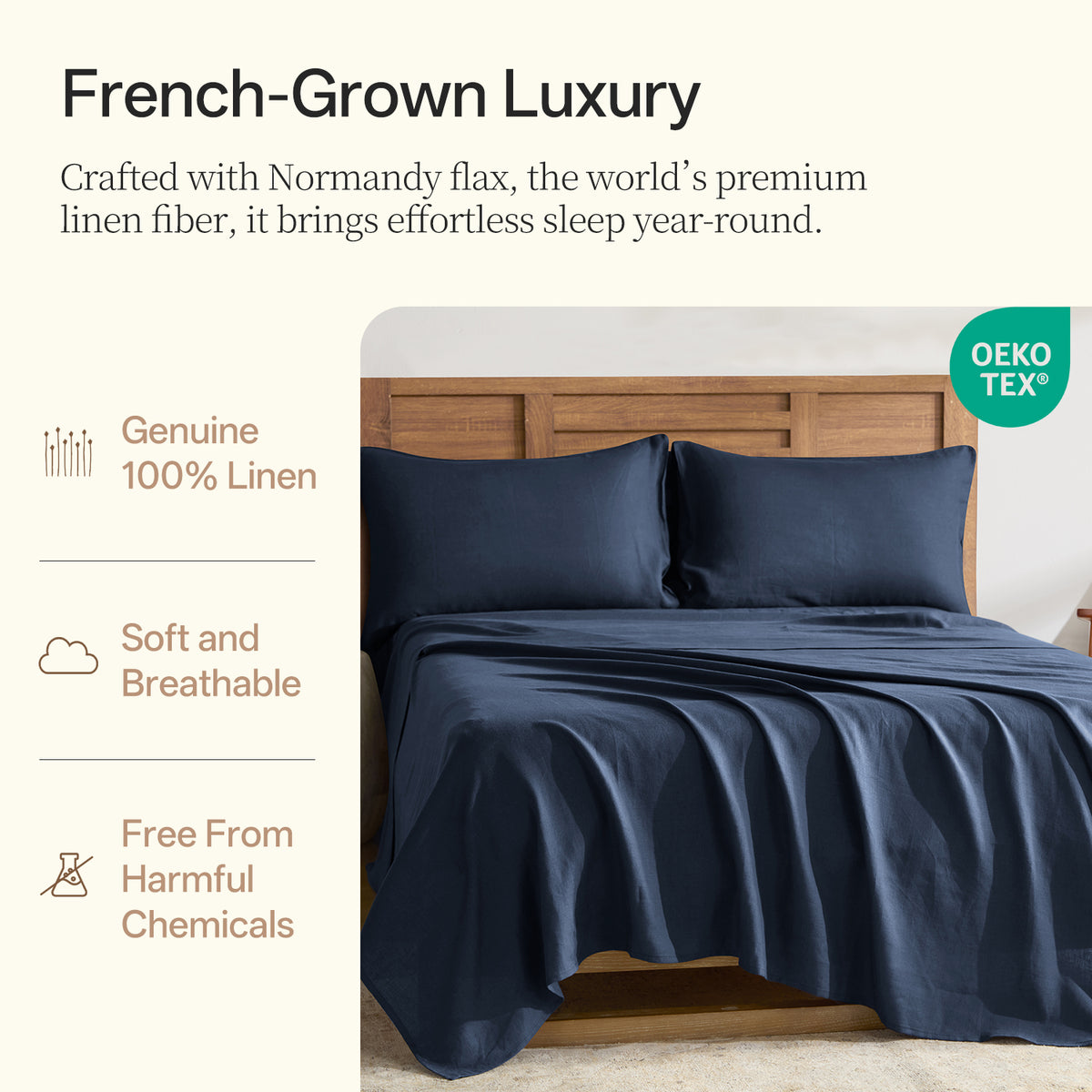 100% Linen Sheet Set