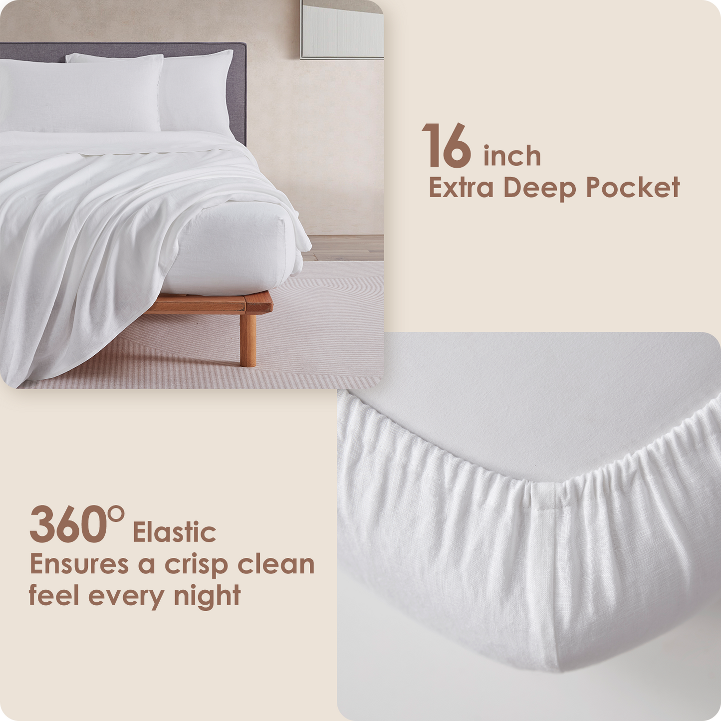 100% Linen Sheet Set