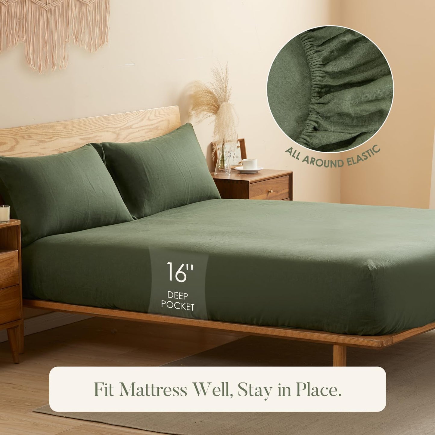 100% Linen Fitted Sheet