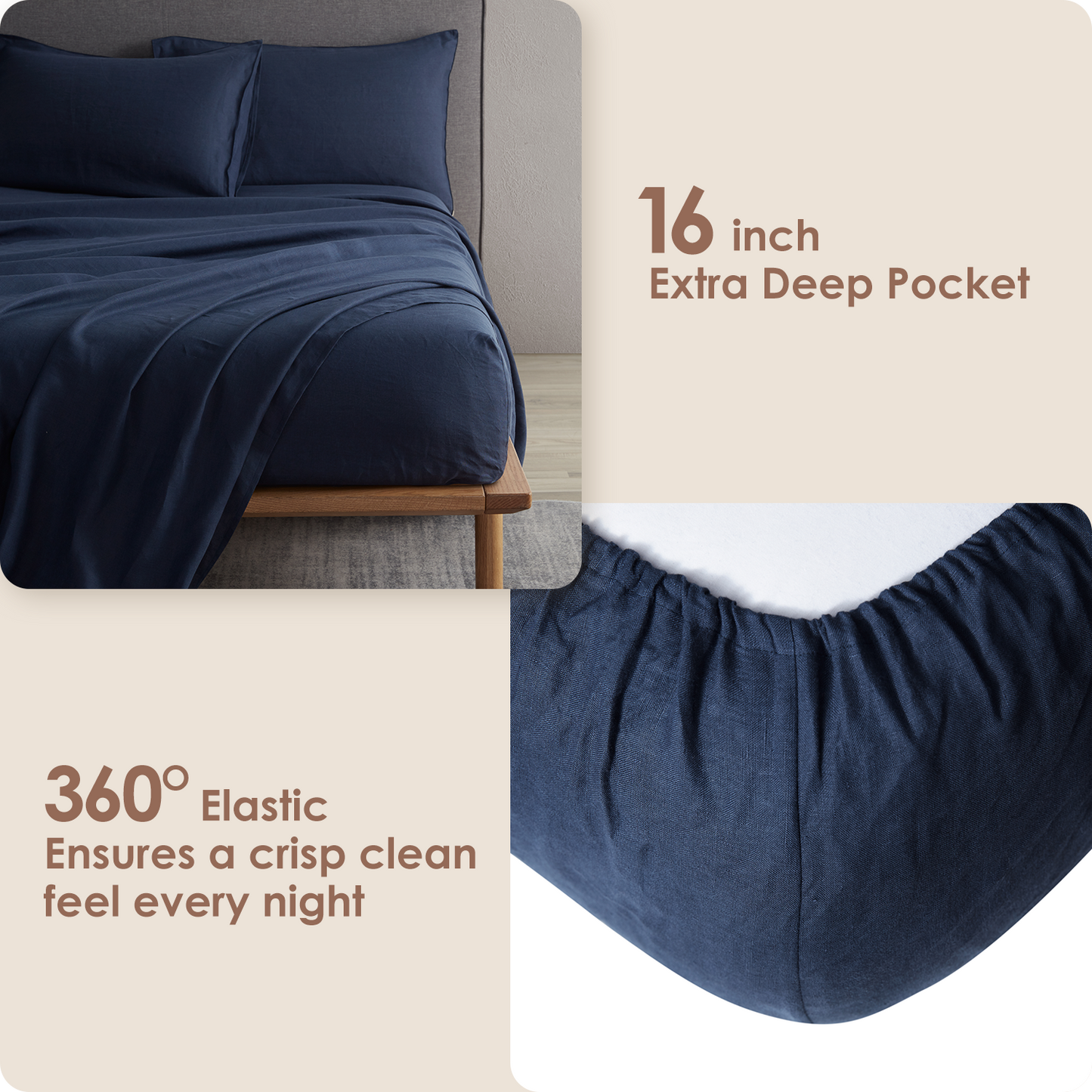 100% Linen Sheet Set