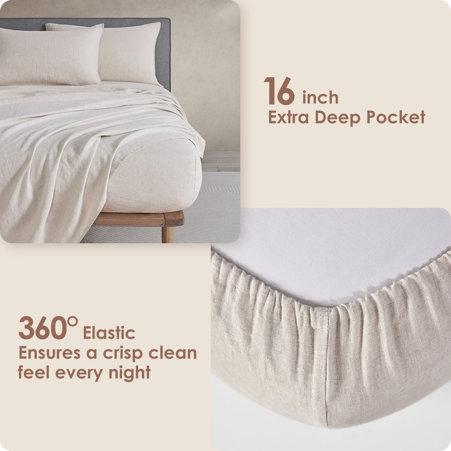 100% Linen Sheet Set