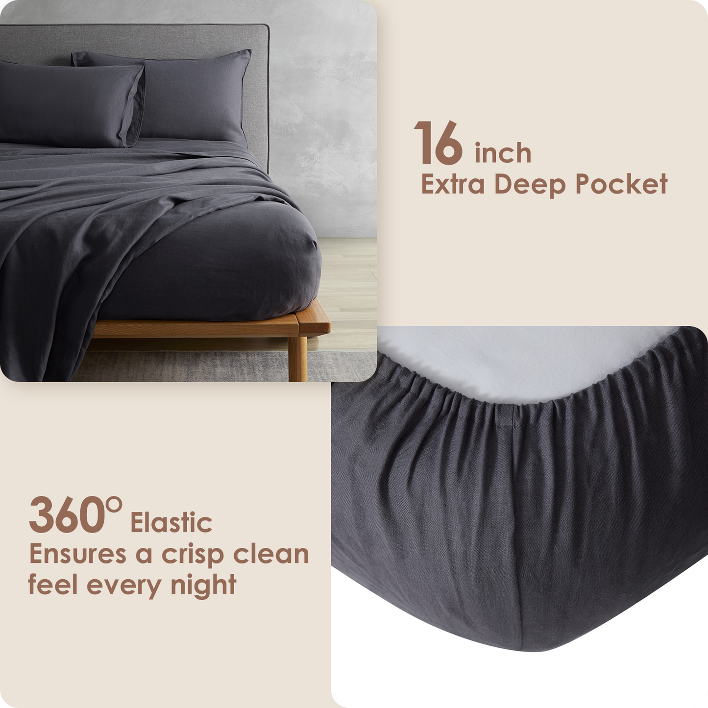 100% Linen Sheet Set