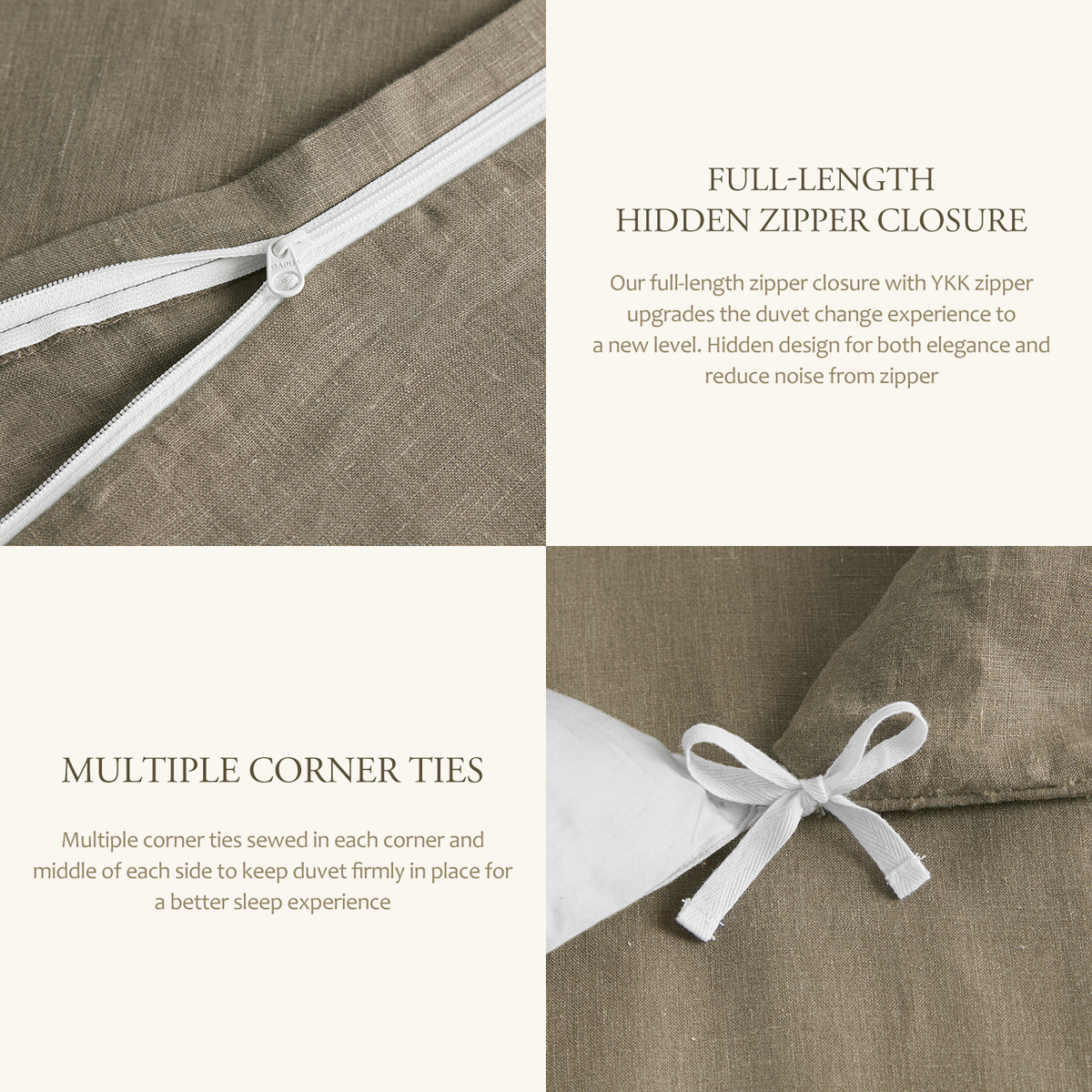 100% Linen Duvet Cover Set