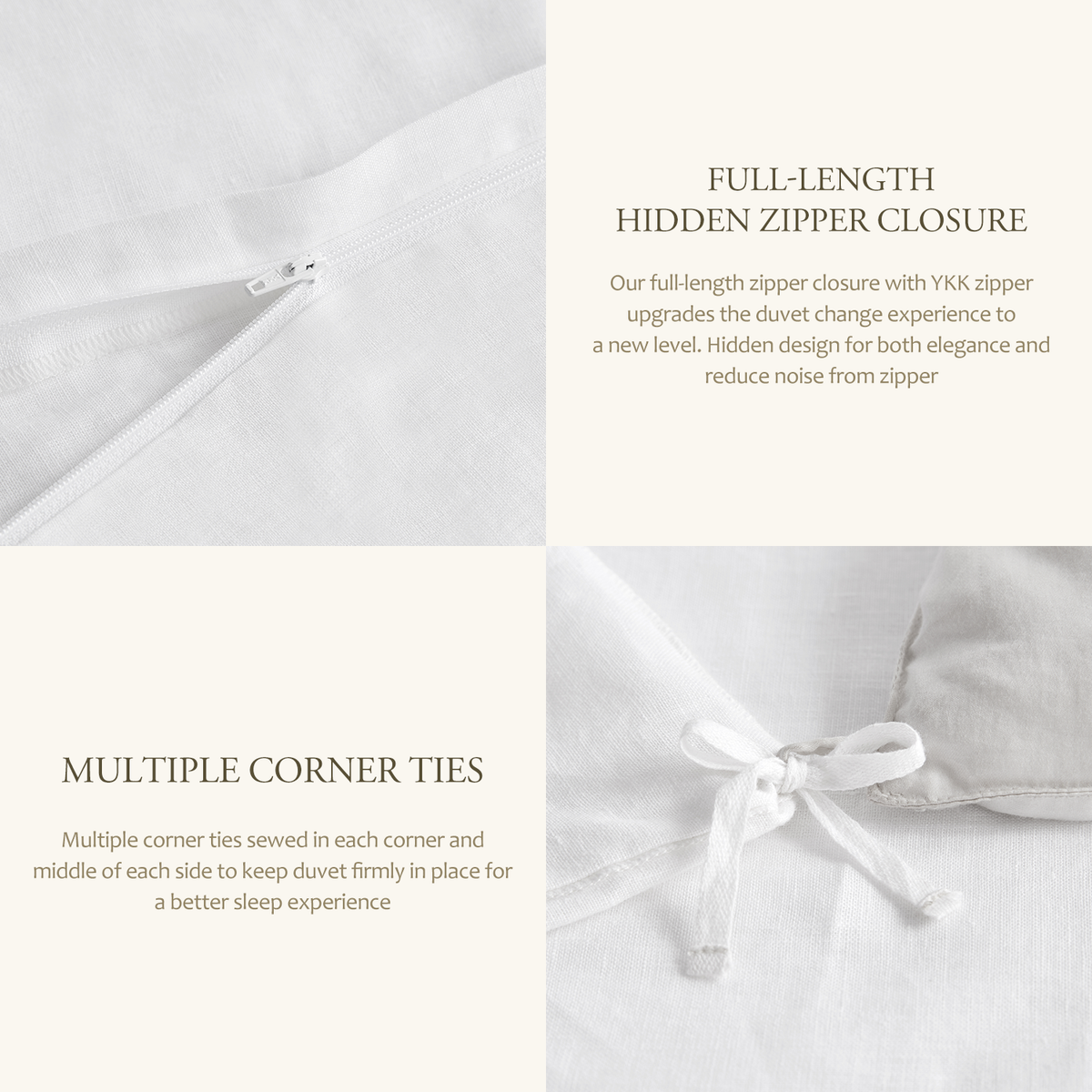 100% Linen Duvet Cover Set