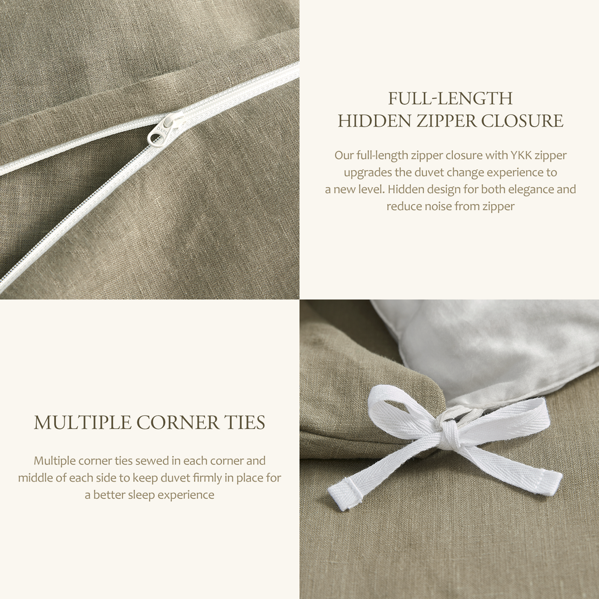 100% Linen Duvet Cover Set