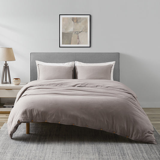 Linen Cotton Blend Duvet Cover Set