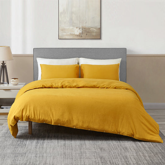 Linen Cotton Blend Duvet Cover Set