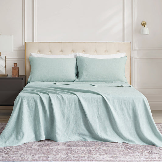 100% Yarn-dyed Linen Sheet Set