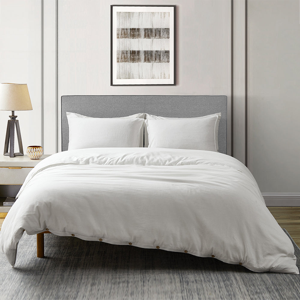 Linen Cotton Blend Duvet Cover Set