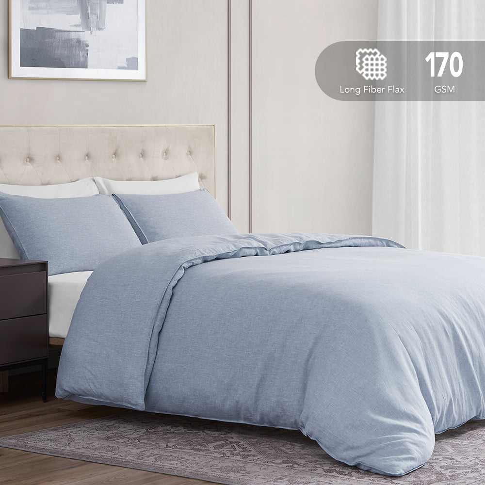 100% Yarn-dyed Linen Duvet Cover Set