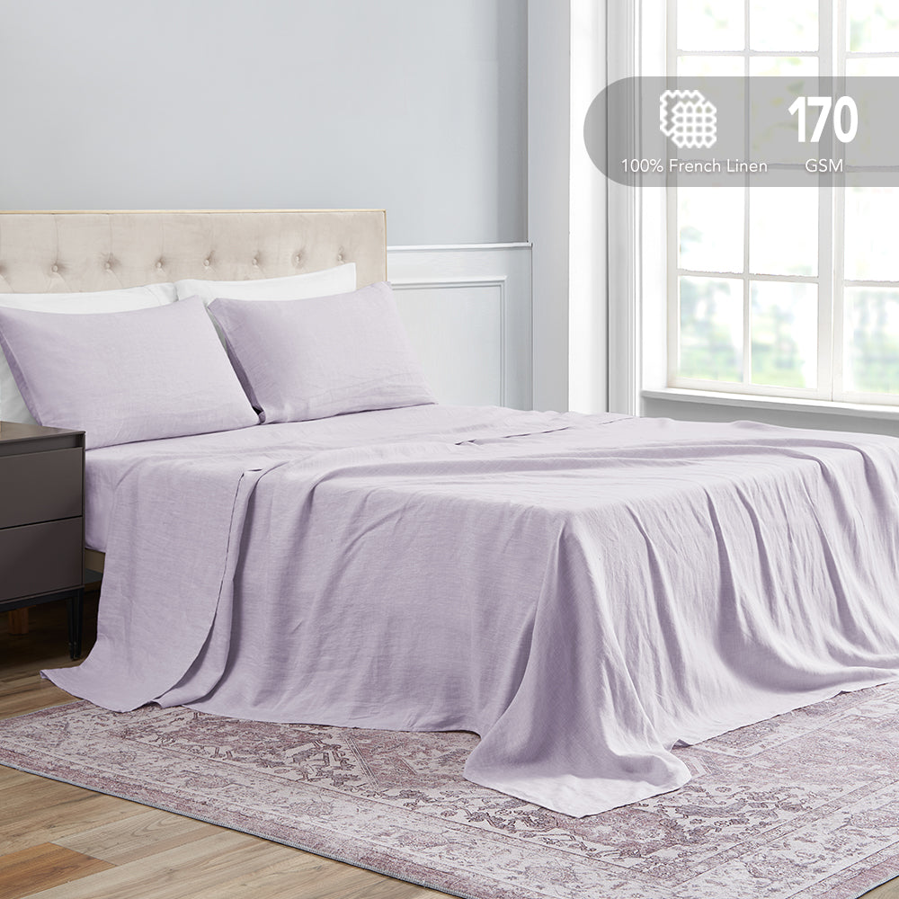 100% Yarn-dyed Linen Sheet Set