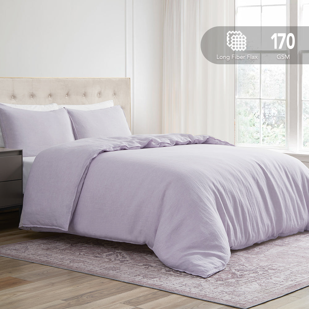 100% Yarn-dyed Linen Duvet Cover Set