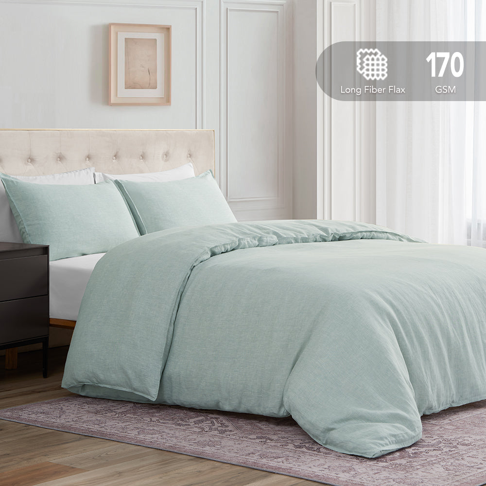 100% Yarn-dyed Linen Duvet Cover Set