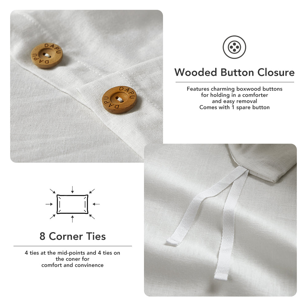 Linen Cotton Blend Duvet Cover Set – DAPU