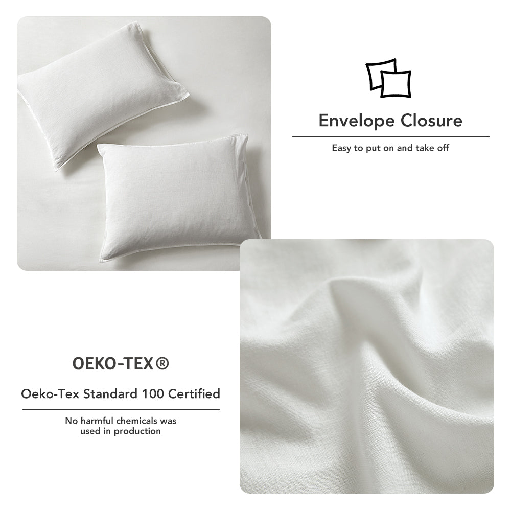 Linen Cotton Blend Duvet Cover Set