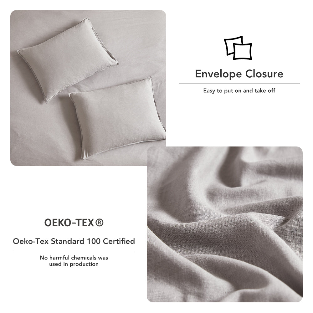 Linen Cotton Blend Duvet Cover Set