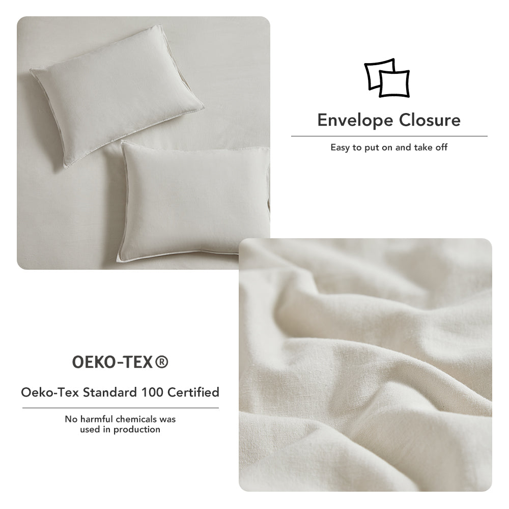 Linen Cotton Blend Duvet Cover Set