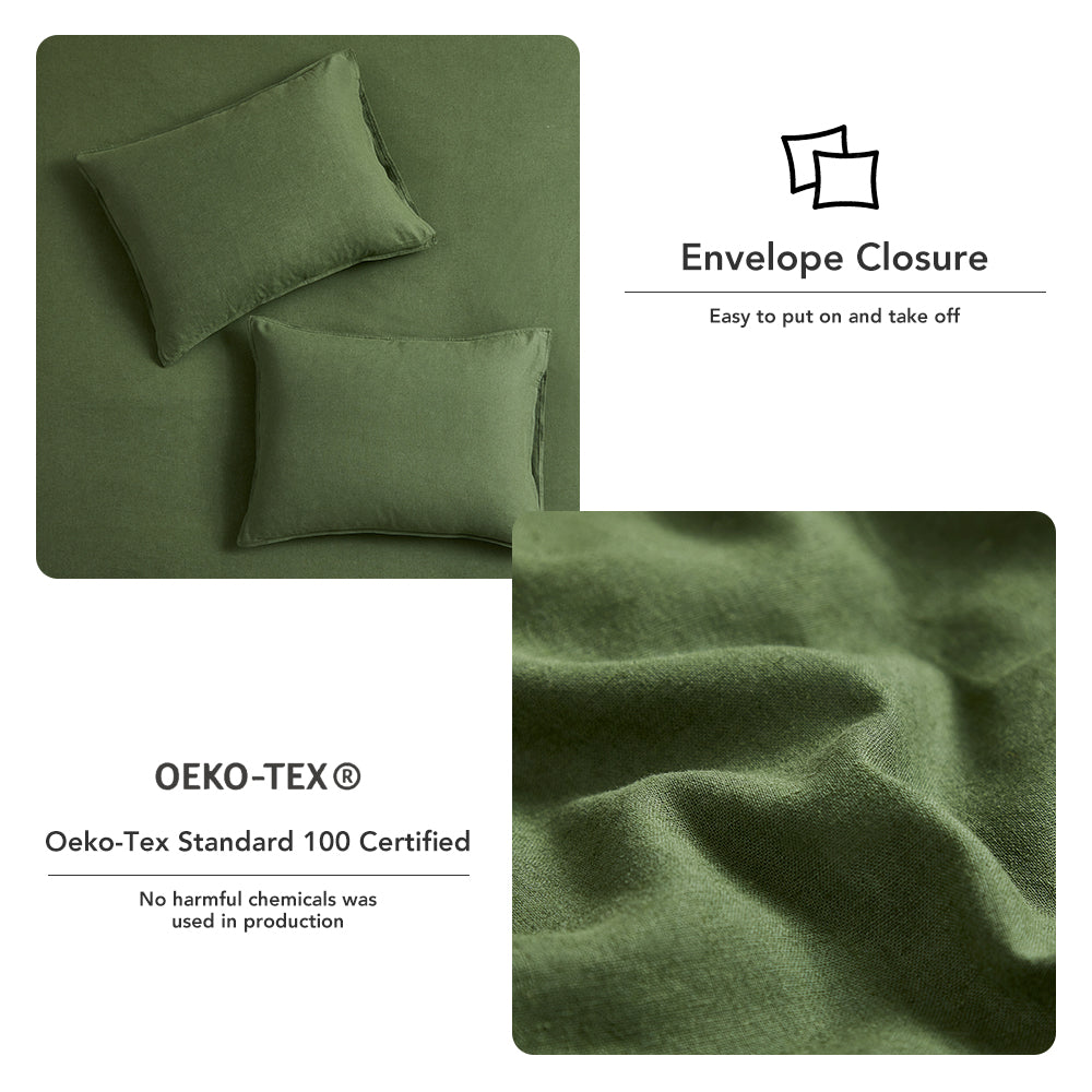 Linen Cotton Blend Duvet Cover Set