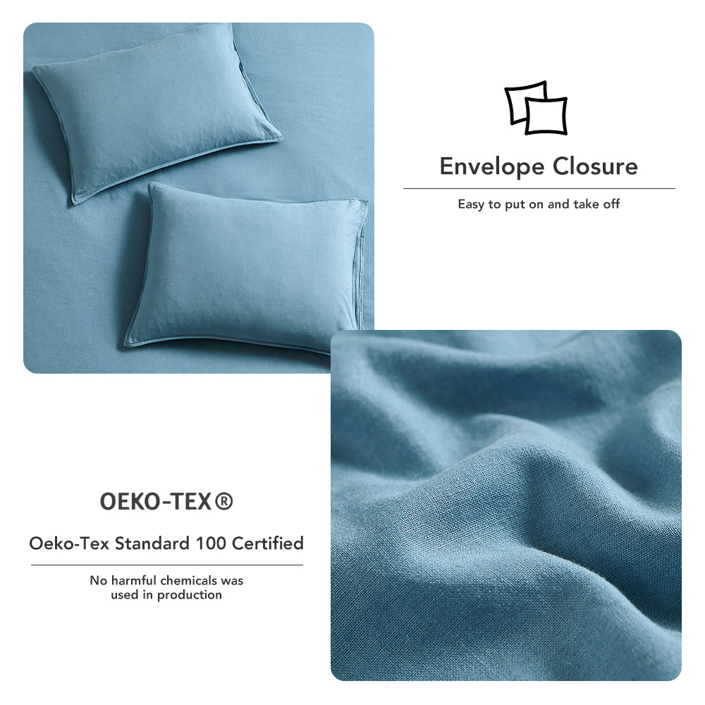 Linen Cotton Blend Duvet Cover Set