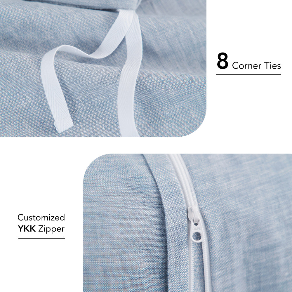 100% Yarn-dyed Linen Duvet Cover Set